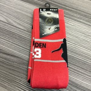 NBA Houston Rockets hi wire socks size large fits shoe size LRG 6-12 new classic